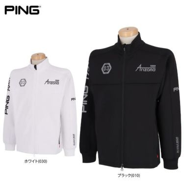ピン PING　メンズ アドエルム ストレッチ ダンボールニット 長袖 フルジップ ブルゾン 621-2242805　2022年モデル 詳細1