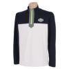 ピン PING　メンズ カラーブロック ベロアフリース 長袖 ハーフジップシャツ 621-2269901　2022年モデル ネイビー（120）