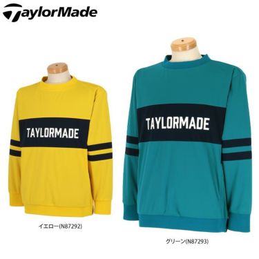 テーラーメイド TaylorMade　メンズ 防風 ストレッチ 撥水 ロゴボーダー 長袖 クルーネック プルオーバー TD420　2022年モデル 詳細1