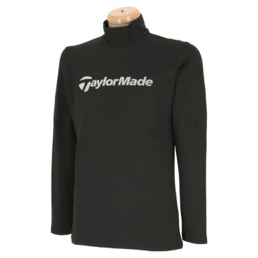 テーラーメイド TaylorMade　メンズ 防風 ドットロゴプリント 長袖 モックネックシャツ TD600　2022年モデル ブラック（N94308）