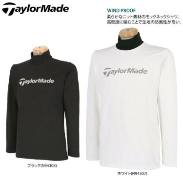 テーラーメイド TaylorMade　メンズ 防風 ドットロゴプリント 長袖 モックネックシャツ TD600　2022年モデル 詳細2