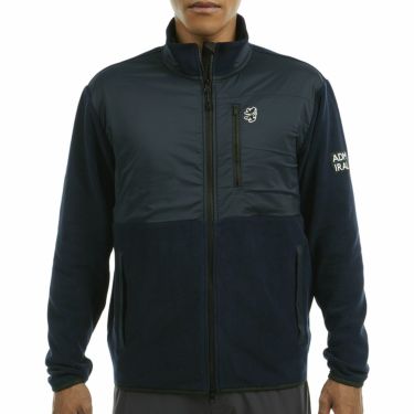 アドミラル Admiral　メンズ フリース 布帛 生地切替 ストレッチ 長袖 フルジップ ジャケット ADMA288　2022年モデル ネイビー（30）