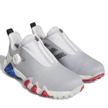 アディダス adidas　コードカオス22 ボア ASIA PACK JAPANモデル　ゴルフシューズ LVL63 IE1496　2023年モデル フットウェアホワイト/コアブラック/レッド