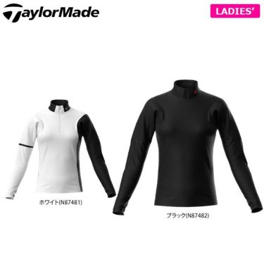 テーラーメイド TaylorMade　レディース ツアー ストレッチ 長袖 シームレス ハーフジップシャツ TD504　2022年モデル 詳細1