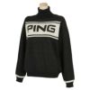 ピン PING　レディース ロゴデザイン ダブルジャガード 長袖 タートルネック セーター 622-2275002　2022年モデル ブラック（010）