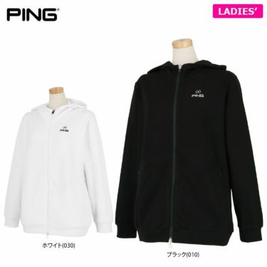 ピン PING　レディース 起毛生地 ストレッチ 長袖 フルジップ フーディー 622-2262900　2022年モデル 詳細1