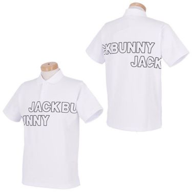 ジャックバニー Jack Bunny!!　メンズ アウトラインロゴプリント 鹿の子 半袖 ポロシャツ 262-3160113　2023年モデル 詳細2