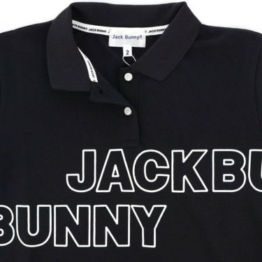 ジャックバニー Jack Bunny!!　レディース アウトラインロゴプリント 鹿の子 半袖 ポロシャツ 263-3160114　2023年モデル 詳細3