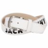 ジャックバニー Jack Bunny!!　ユニセックス ロゴ刺繍 ベルト 262-3182111 030 ホワイト　2023年モデル