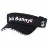 ジャックバニー Jack Bunny!!　ユニセックス 立体刺繍ロゴ サンバイザー 262-3987103 010 ブラック　2023年モデル