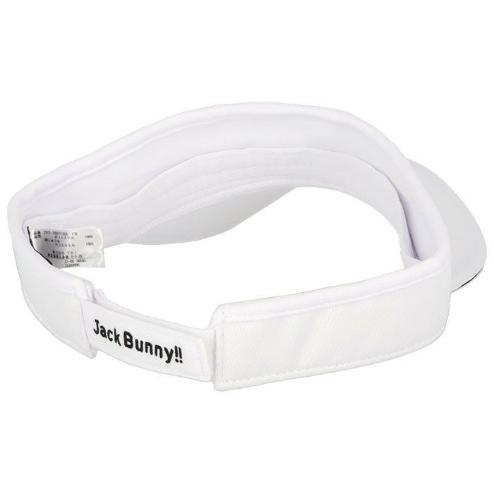 ジャックバニー Jack Bunny!!　ユニセックス 立体刺繍ロゴ サンバイザー 262-3987103 030 ホワイト　2023年モデル 詳細1