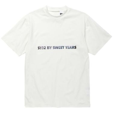 SY32 by SWEET YEARS　メンズ ロゴデザイン オーロラプリント 半袖 シャツ SYG-23S23　2023年モデル ホワイト（002）