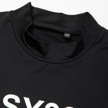 SY32 by SWEET YEARS　メンズ ロゴデザイン 配色切替 ストレッチ 半袖 モックネックシャツ SYG-23S38　2023年モデル 詳細3