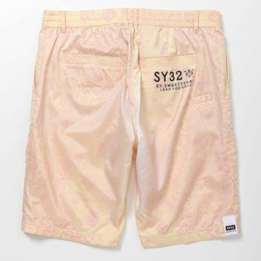 SY32 by SWEET YEARS　メンズ ロゴプリント ペイズリー柄 メッシュ裏地 ショートパンツ SYG-23S05　2023年モデル 詳細2