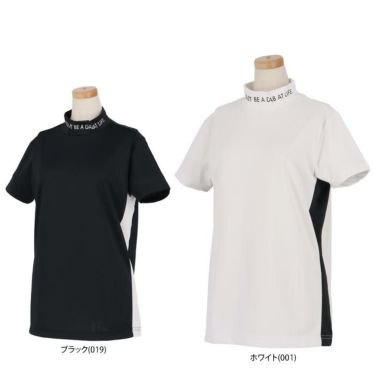 アダバット adabat　レディース サイドライン 配色切替 半袖 モックネックシャツ 644-14582　2022年モデル 詳細1