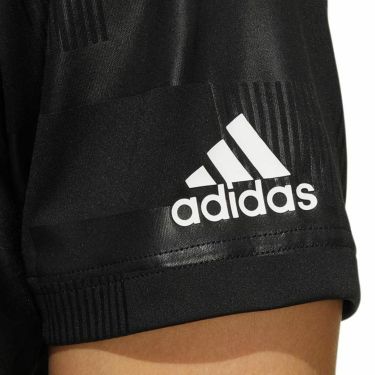 アディダス adidas　メンズ 総柄 エンボスプリント ストレッチ 半袖 モックネックシャツ GE519　2022年モデル 詳細4