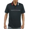 トミー ヒルフィガー ゴルフ　メンズ ロゴプリント 配色切替 半袖 ポロシャツ THMA319　2023年モデル ネイビー（30）