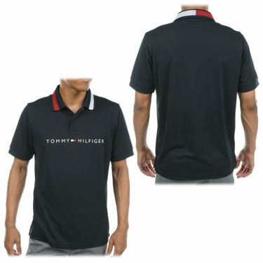 トミー ヒルフィガー ゴルフ　メンズ ロゴプリント 配色切替 半袖 ポロシャツ THMA319　2023年モデル 詳細2