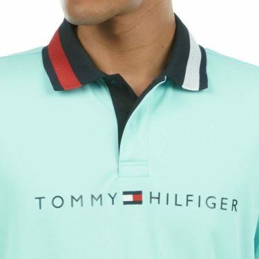 トミー ヒルフィガー ゴルフ　メンズ ロゴプリント 配色切替 半袖 ポロシャツ THMA319　2023年モデル 詳細3