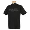 ピン PING　メンズ ロゴプリント ストレッチ 半袖 ハイネックシャツ 621-2168200　2022年モデル ブラック（010）