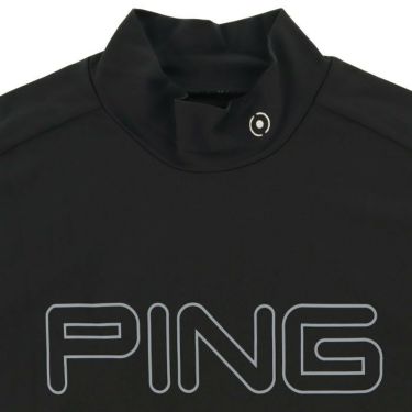 ピン PING　メンズ ロゴプリント ストレッチ 半袖 ハイネックシャツ 621-2168200　2022年モデル 詳細5