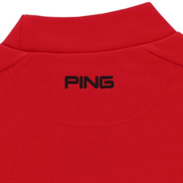 ピン PING　メンズ ロゴプリント UVカット ストレッチ 半袖 ハイネックシャツ 621-2168300　2022年モデル 詳細5