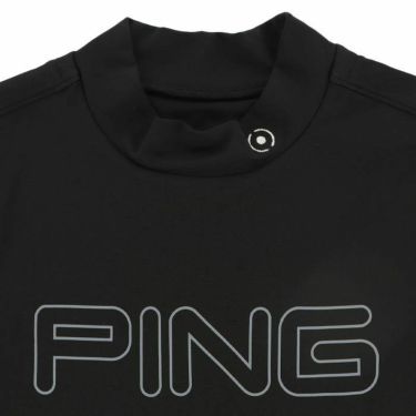 ピン PING　レディース ロゴデザイン ストレッチ 半袖 ハイネックシャツ 622-2168200　2022年モデル 詳細3