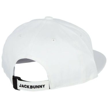 ジャックバニー Jack Bunny!!　ユニセックス 立体刺繍ロゴ フラットブリム キャップ 262-3187202 030 ホワイト　2023年モデル 詳細1