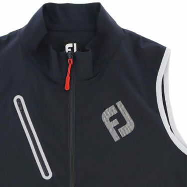 フットジョイ FootJoy　メンズ 撥水 ロゴプリント ストレッチ フルジップ ベスト FJ-S22-O03　2022年モデル 詳細3