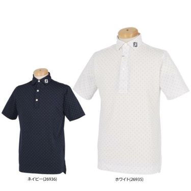 フットジョイ FootJoy　メンズ ロゴ刺繍 総柄プリント 4WAYストレッチ 半袖 ポロシャツ FJ-S22-S08　2022年モデル 詳細1