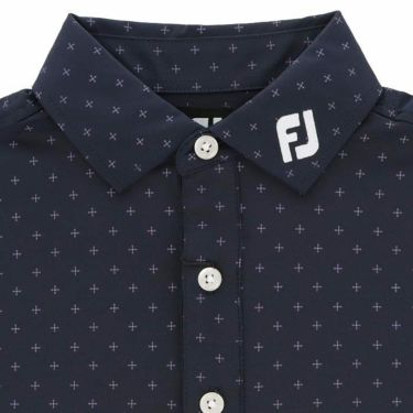 フットジョイ FootJoy　メンズ ロゴ刺繍 総柄プリント 4WAYストレッチ 半袖 ポロシャツ FJ-S22-S08　2022年モデル 詳細3