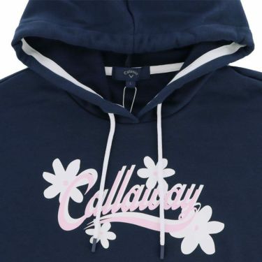 キャロウェイ Callaway　レディース ロゴデザインプリント スウェット ストレッチ 半袖 プルオーバー フーディー C23117203　2023年モデル 詳細5