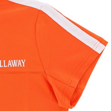 キャロウェイ Callaway　レディース ロゴプリント ラインデザイン ストレッチ 半袖 モックネックシャツ C23134201　2023年モデル 詳細4