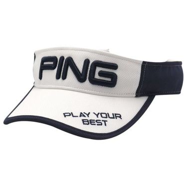 ピン PING　メンズ カラースキーム サンバイザー HW-U2302 36799-01 White/Navy　2023年モデル White/Navy