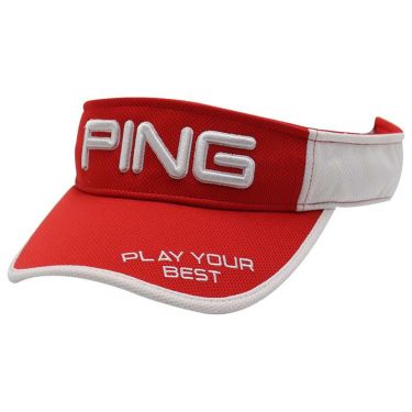 ピン PING　メンズ カラースキーム サンバイザー HW-U2302 36799-02 Red/White　2023年モデル Red/White