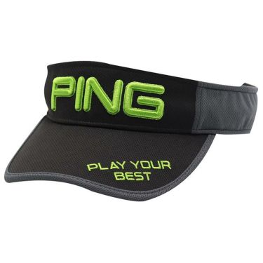 ピン PING　メンズ カラースキーム サンバイザー HW-U2302 36799-03 Black/Lime　2023年モデル Black/Lime