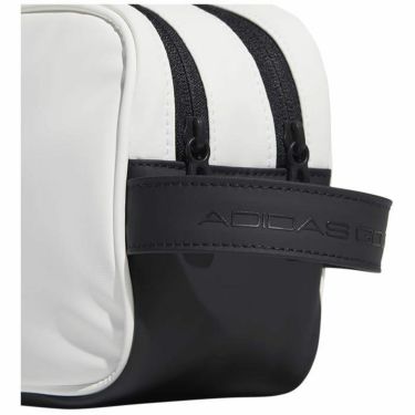 アディダス adidas　メンズ キャリーループ付き ツージップ ポーチ MGS06 HS4448 ホワイト/ブラック　2023年モデル 詳細5