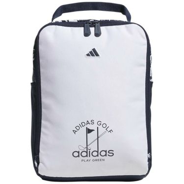 アディダス adidas　PLAY GREEN グラフィック シューズバッグ MGR59 HT5718 ホワイト/カレッジネイビー　2023年モデル ホワイト/ネイビー（HT5718）