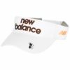 ニューバランスゴルフ　レディース METRO ロゴ刺繍 ボストンテリア サンバイザー 012-3987503 030 ホワイト　2023年モデル ホワイト（030）