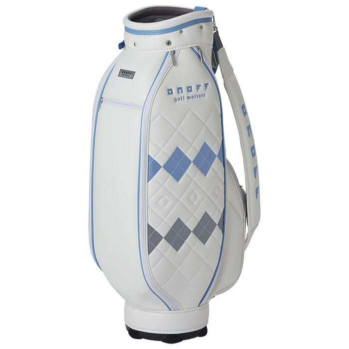 ONOFF オノフ　レディース キャディバッグ OB7923 24 ホワイト×サックス　2023年モデル 詳細1