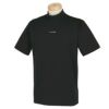 トラヴィスマシュー Travis Mathew　メンズ ロゴ刺繍 ストレッチ 半袖 モックネックシャツ 7AH019　2023年モデル ブラック（0BLK）