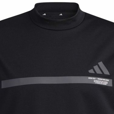 アディダス adidas　メンズ バックプリント ロゴデザイン 半袖 モックネックシャツ NMJ43　2023年モデル 詳細4