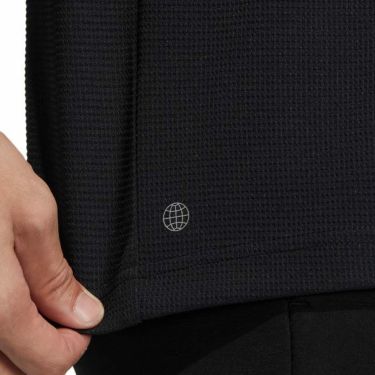 アディダス adidas　メンズ バックプリント ロゴデザイン 半袖 モックネックシャツ NMJ43　2023年モデル 詳細5