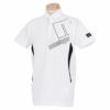 マンシングウェア Munsingwear　メンズ 鹿の子 ロゴプリント 配色切替 半袖 ポロシャツ MEMVJA04　2023年モデル ホワイト（WH00）