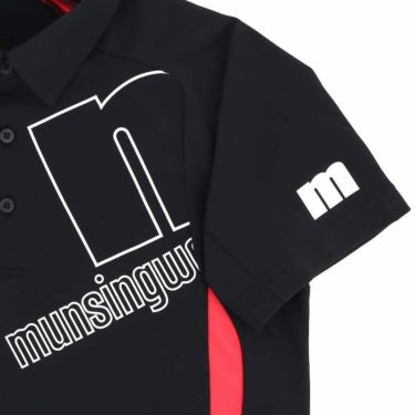 マンシングウェア Munsingwear　メンズ 鹿の子 ロゴプリント 配色切替 半袖 ポロシャツ MEMVJA04　2023年モデル 詳細5