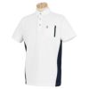 マンシングウェア Munsingwear　メンズ ロゴ刺繍 配色切替 ポケット付き 半袖 ポロシャツ MGMVJA03CH　2023年モデル ホワイト（WH00）