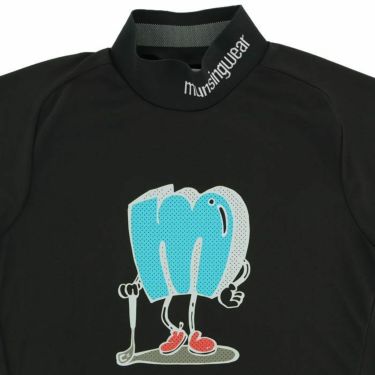 マンシングウェア Munsingwear　レディース 鹿の子 ロゴデザイン ストレッチ 半袖 モックネックシャツ MEWVJA11　2023年モデル 詳細3