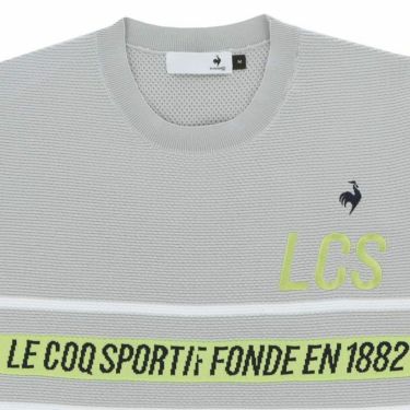 ルコック Le coq sportif　メンズ パネルボーダー柄 長袖 クルーネック セーター QGMVJL01　2023年モデル 詳細3