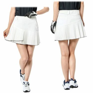 マンシングウェア Munsingwear　レディース 撥水 ロゴプリント ドットエア ストレッチ インナーパンツ一体型 プリーツ スカート MEWVJE02　2023年モデル 詳細2