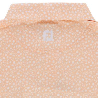 フットジョイ FootJoy　レディース ロゴ刺繍 総柄 スモールフラワープリント 4WAYストレッチ 半袖 ボタンダウン ポロシャツ FJW-S23-S01　2023年モデル 詳細4